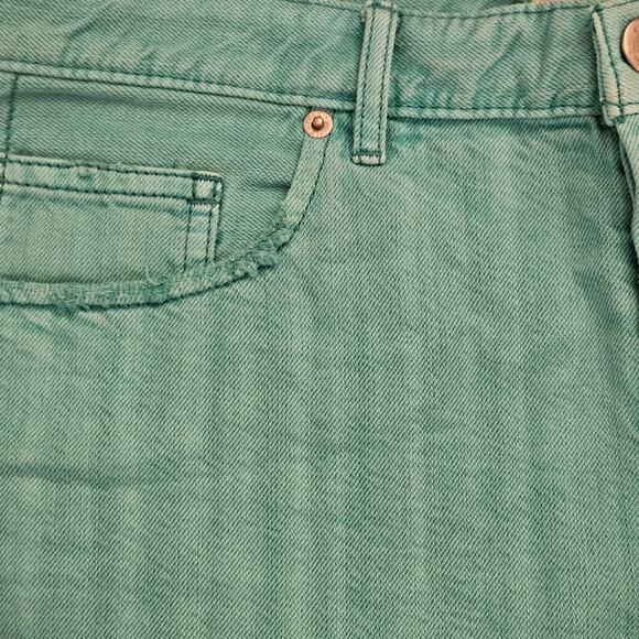 We The Free Shorts Womens 30 Teal Denim Cut Off Raw Hem Mini Shortie Festival - Picture 6 of 9